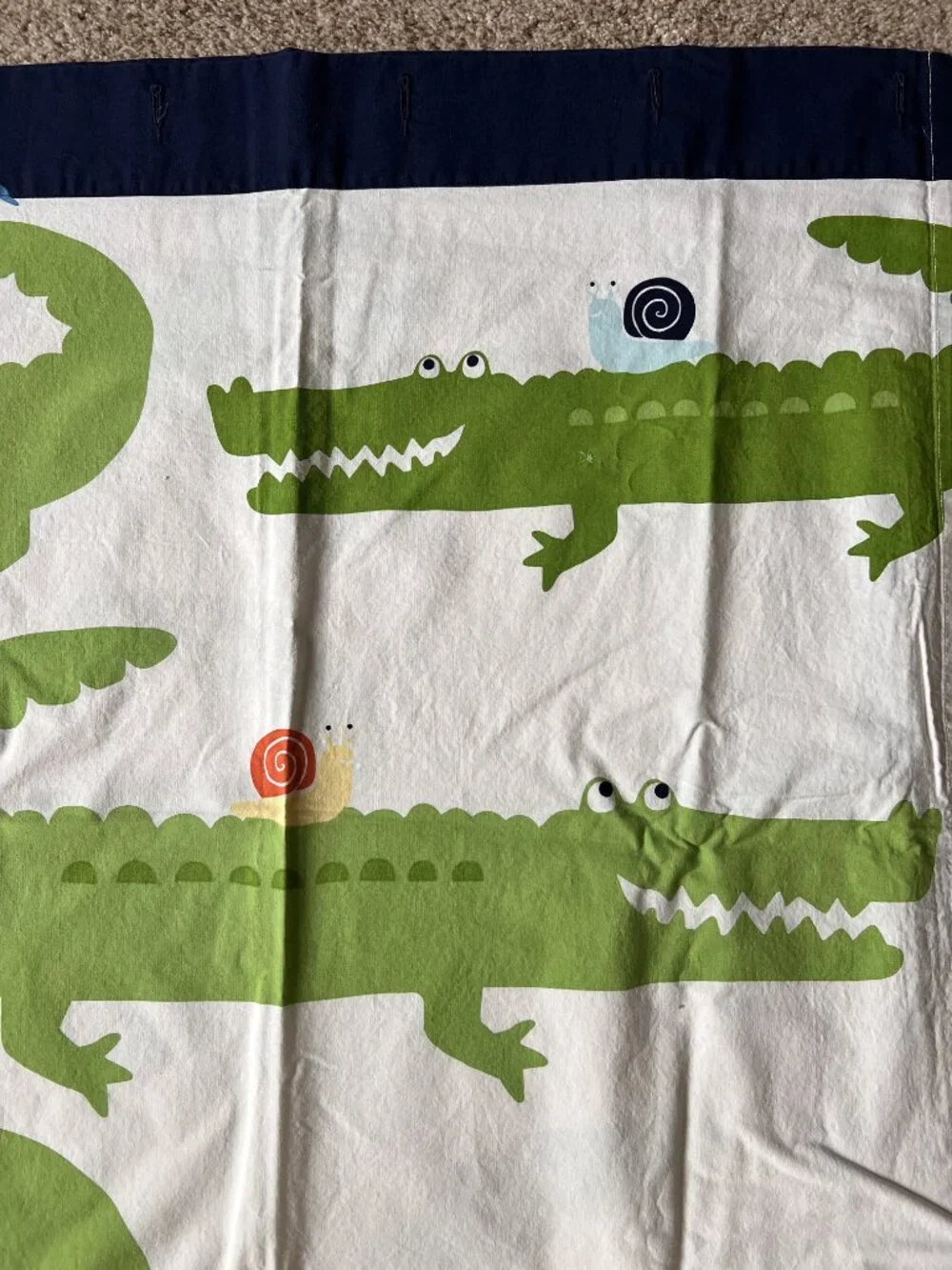 Pottery Barn Kids Alligator Shower Curtain and Bath Mat